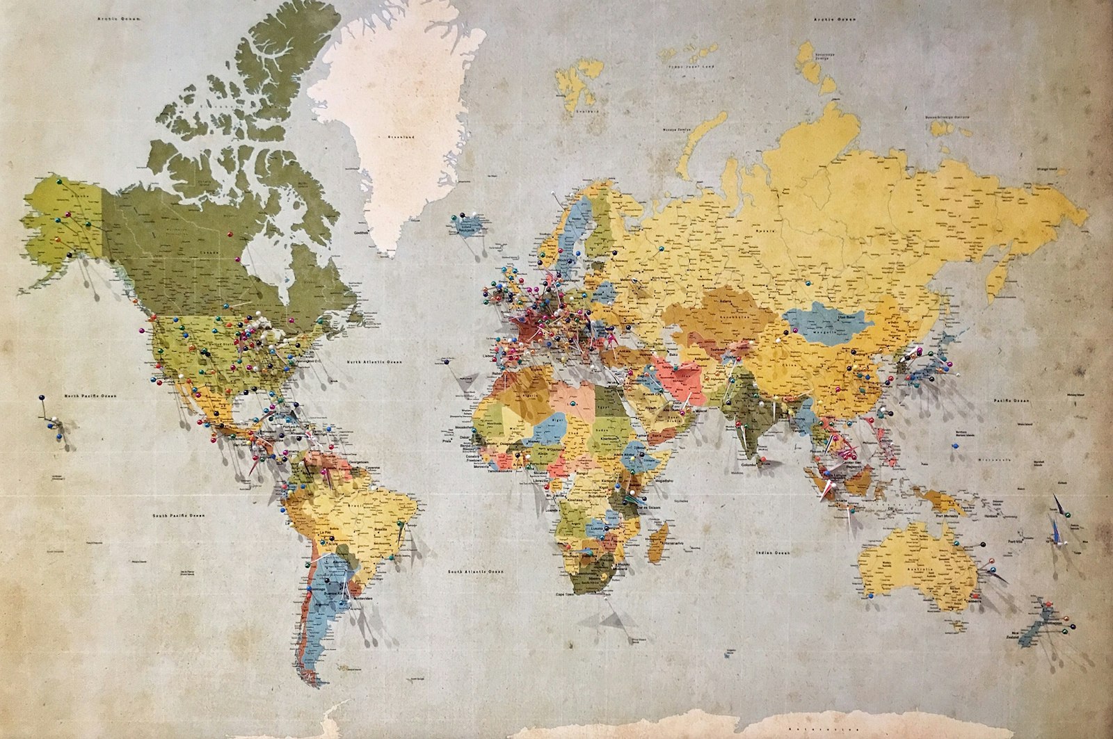 Illustrative map-style artwork